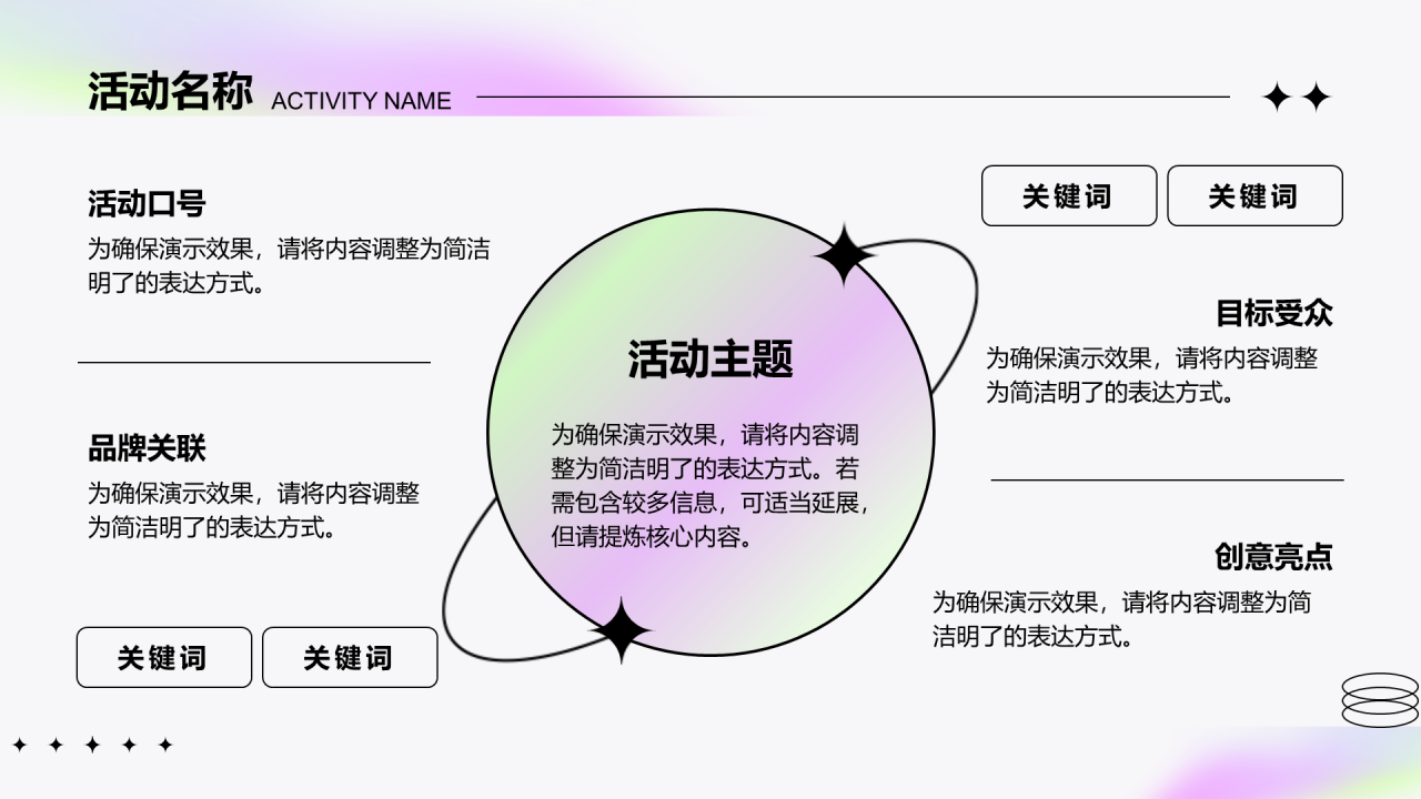 创意风活动介绍PPT矩阵