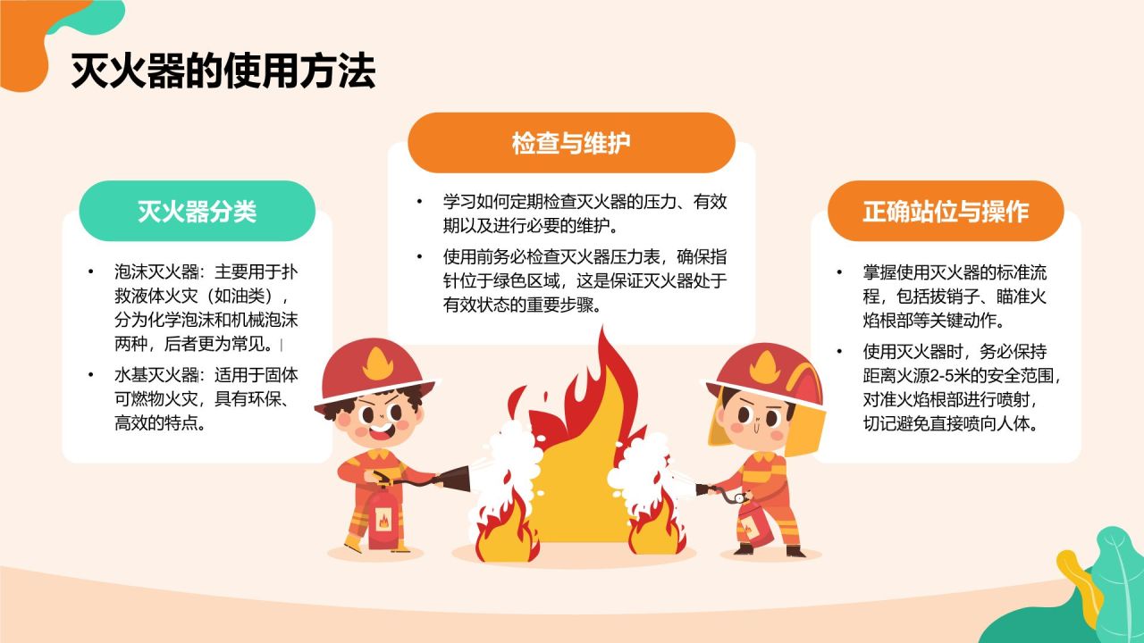 橙色插画风全国中小学生安全教育PPT模板