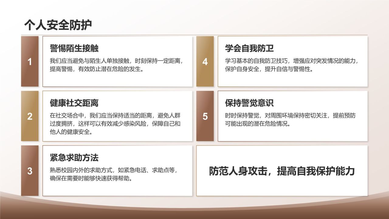 棕色简约风大学生必知的安全法律法规PPT模板
