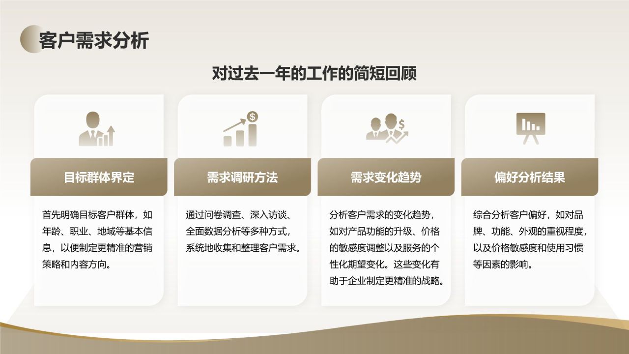 棕色商务风季度商业报告PPTPPT模板