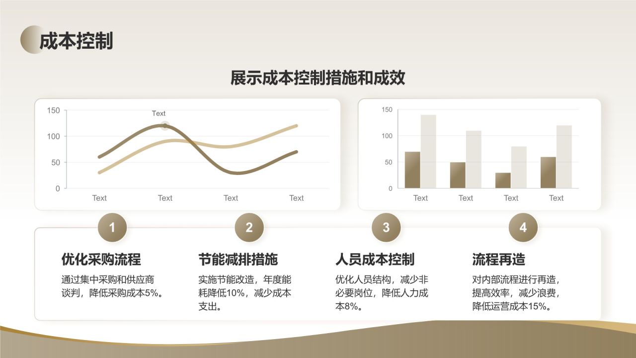 棕色商务风季度商业报告PPTPPT模板