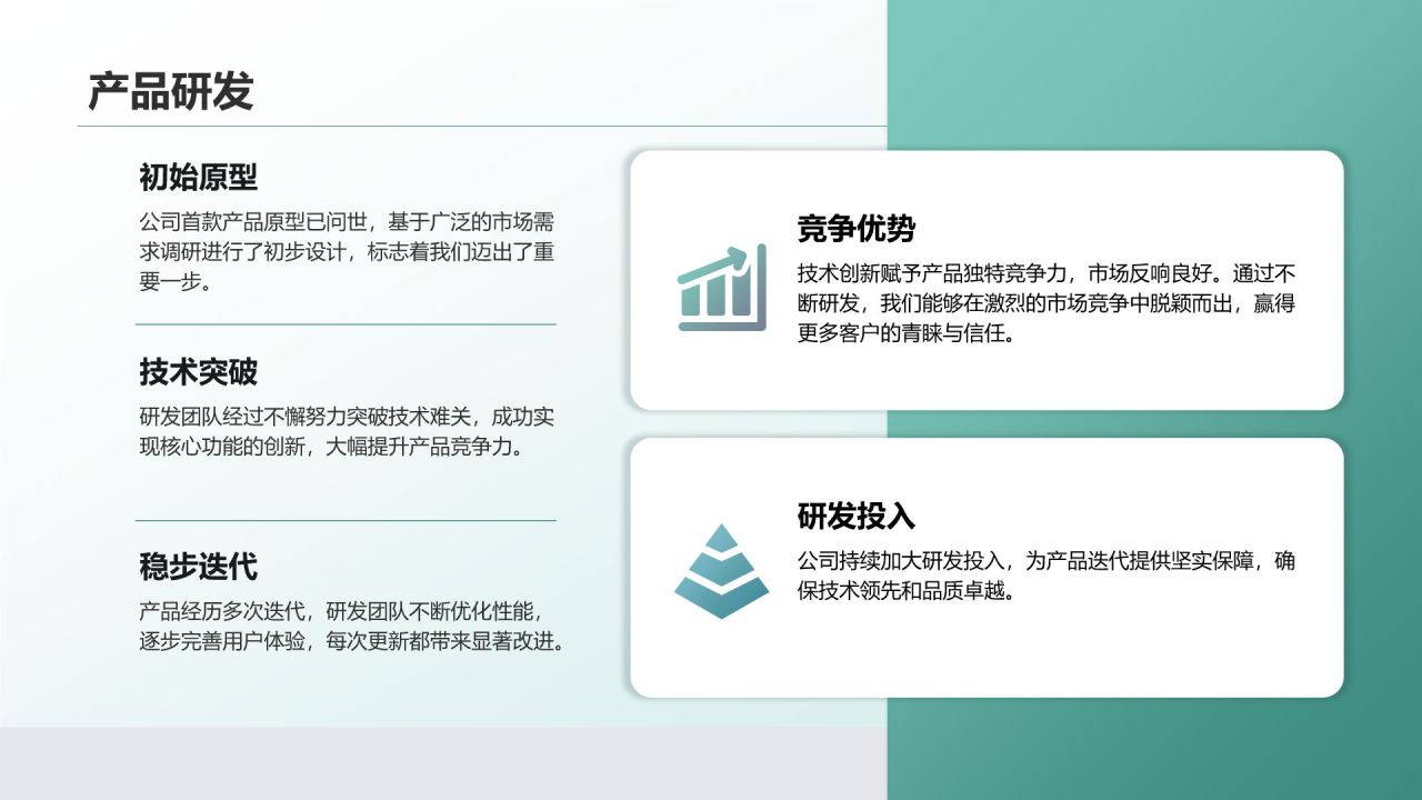 绿色商务风企业介绍：从创立到发展历程PPT模板