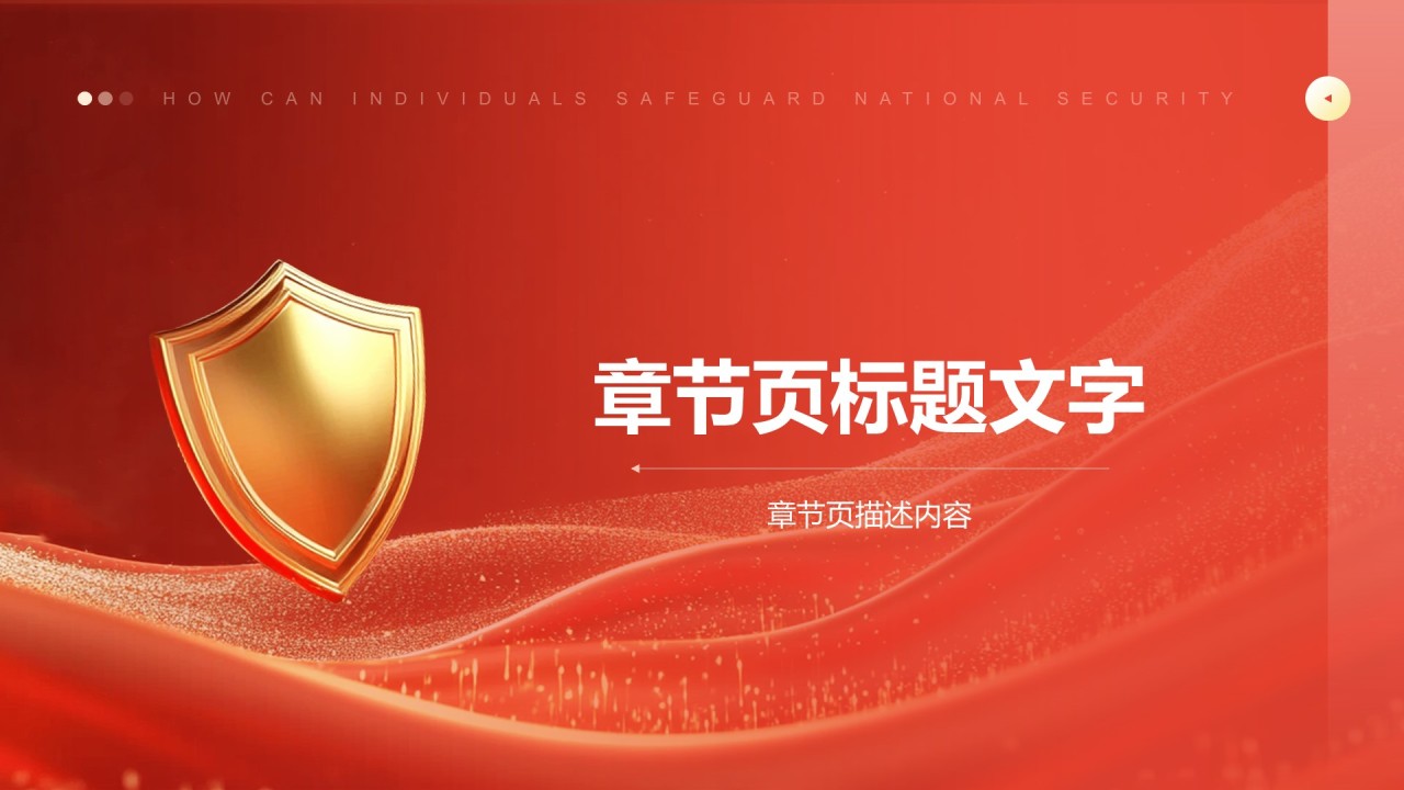 个人如何维护国家安全PPT主题