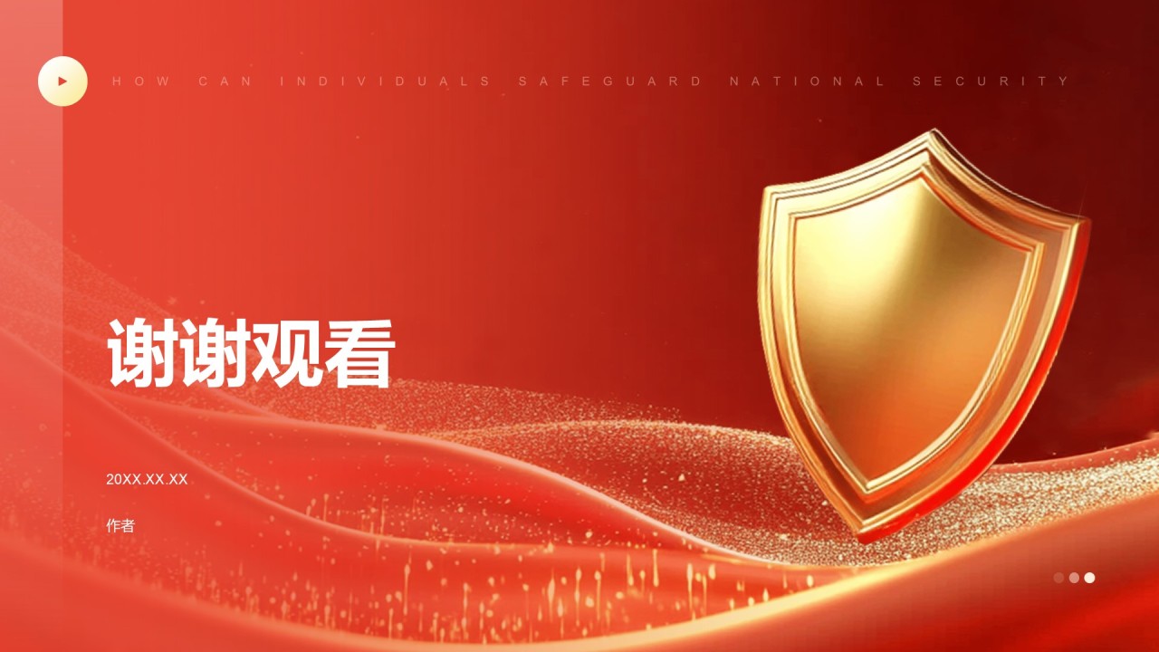 个人如何维护国家安全PPT主题