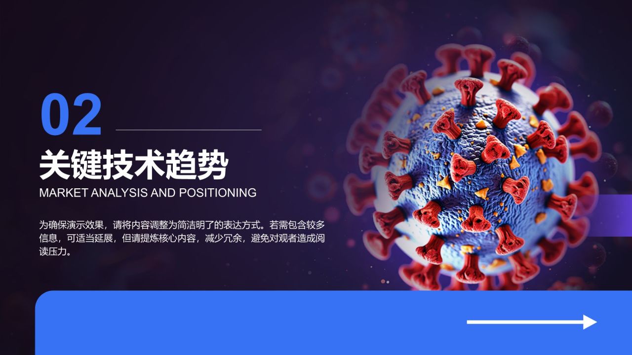 蓝色商务风医疗行业趋势报告PPT模板