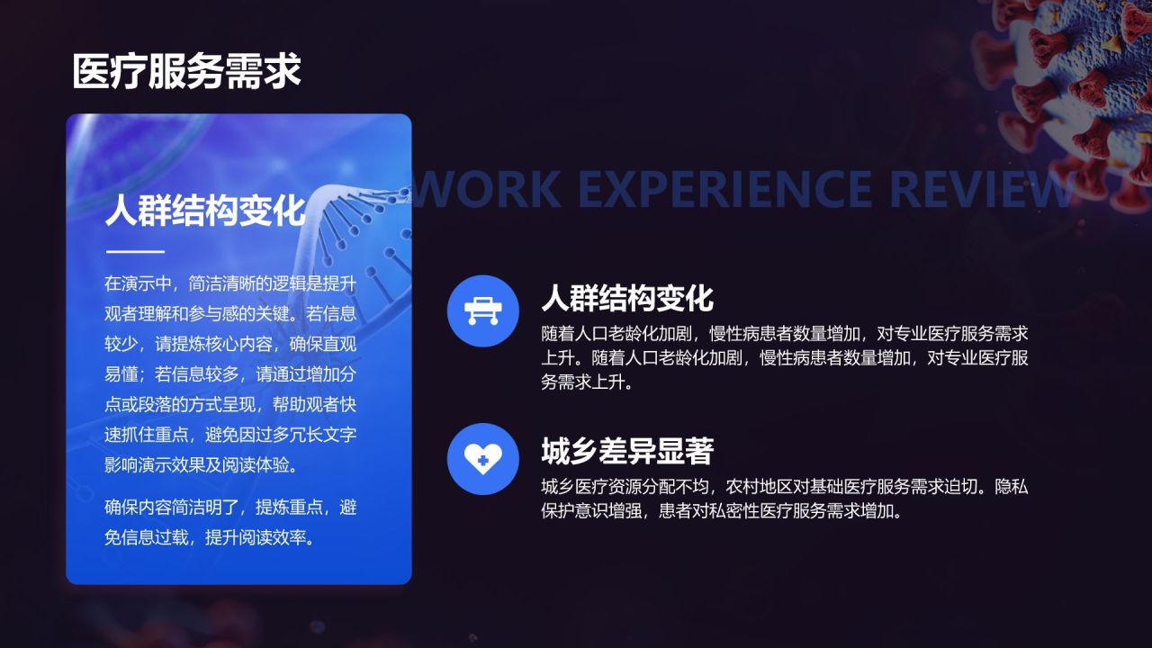 蓝色商务风医疗行业趋势报告PPT模板