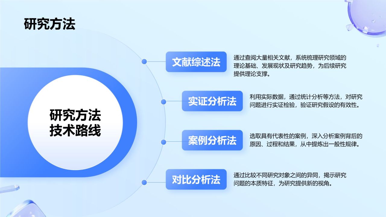 蓝色新拟态毕业答辩汇报PPT模板