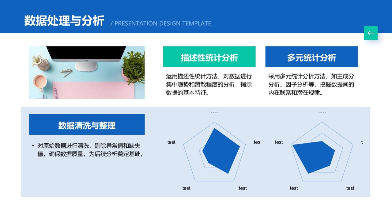 蓝色简约风毕业研究成果汇报PPT模板
