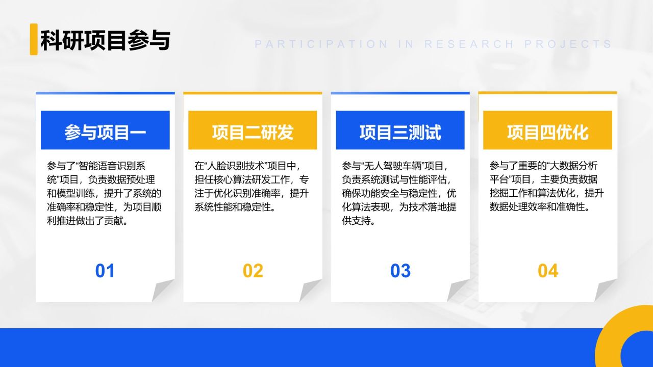 蓝色商务风考研复试自我介绍PPT模板