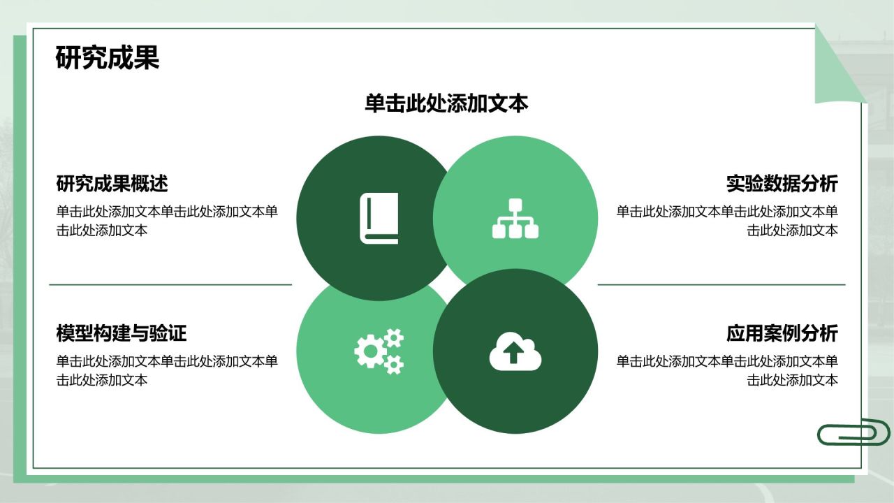 绿色简约风本科生毕业论文汇报PPT模板