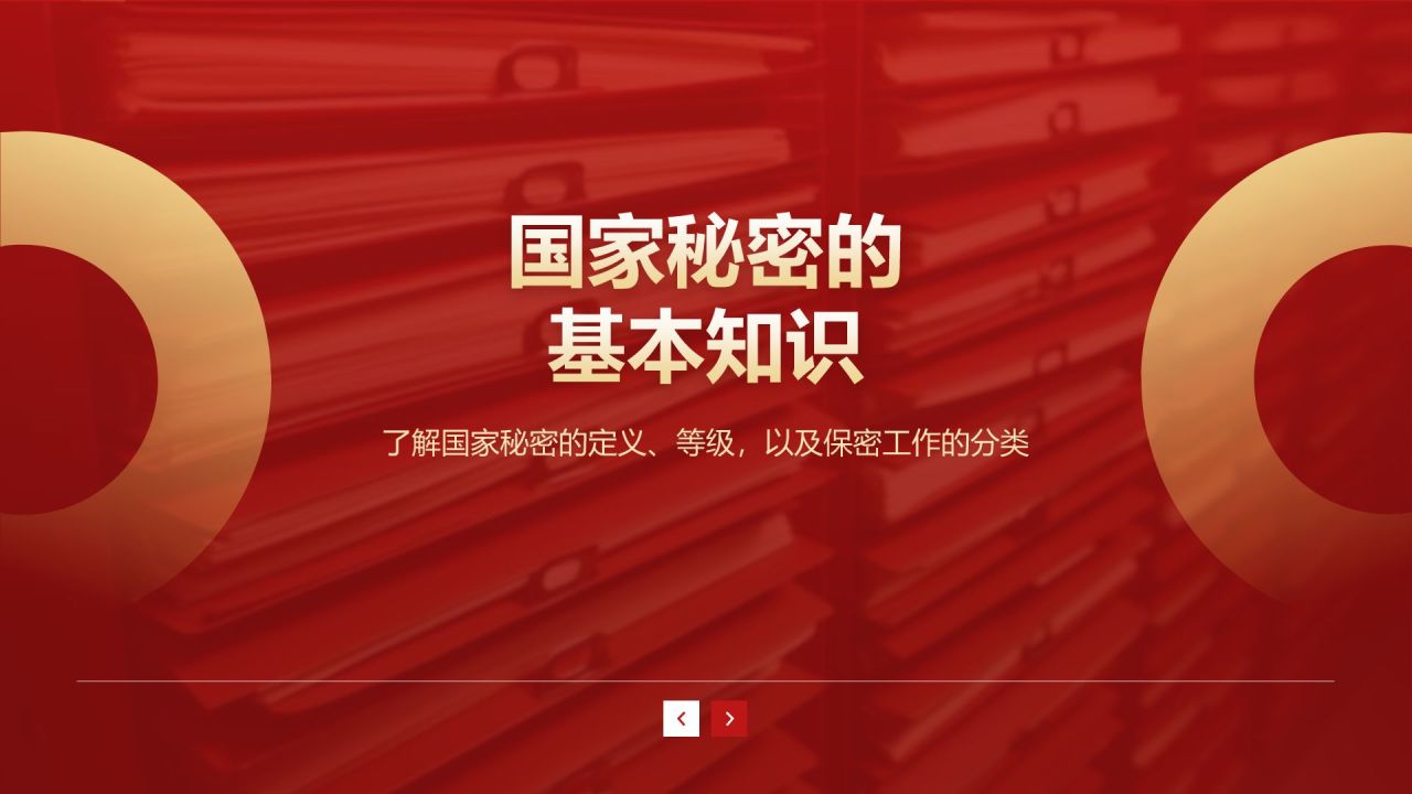 红色党政风全国保密宣传月培训课件PPT模板