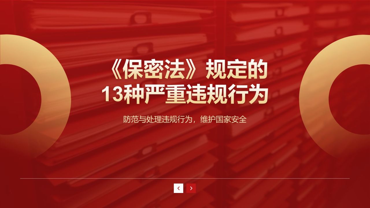 红色党政风全国保密宣传月培训课件PPT模板