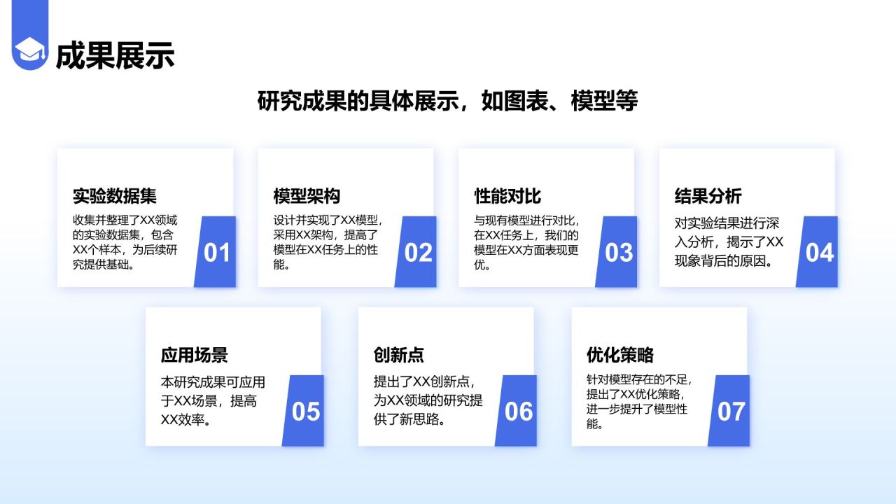 蓝色简约风毕业答辩中期评审报告PPT模板