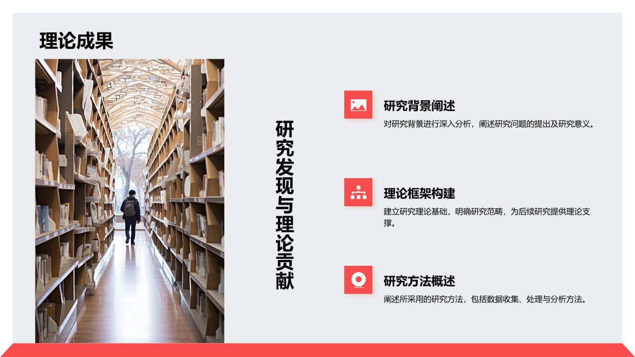 红色商务风毕业论文中期研究成果展示PPT模板