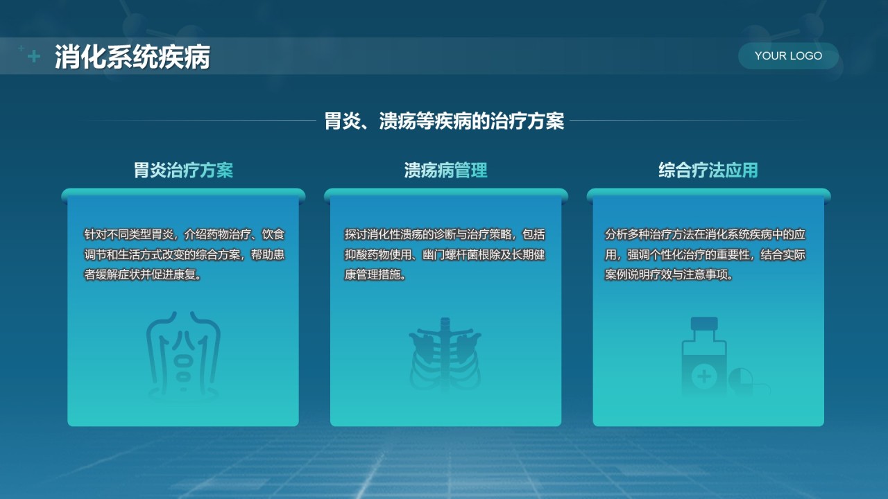 蓝色科技风医学基础知识与临床应用PPT模板