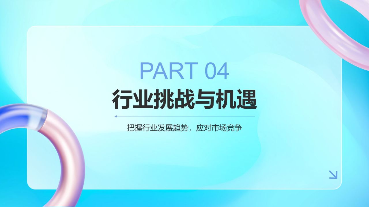蓝色3D风企业竞争力分析报告PPT模板