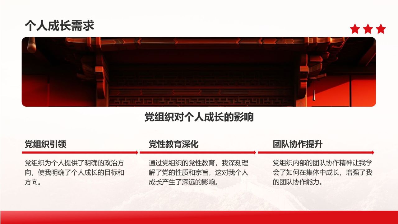 红色党政风入党积极分子答辩汇报PPT模板