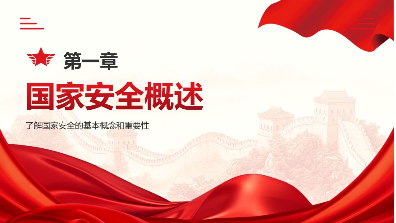红色党政风国家安全教育日科普PPT模板