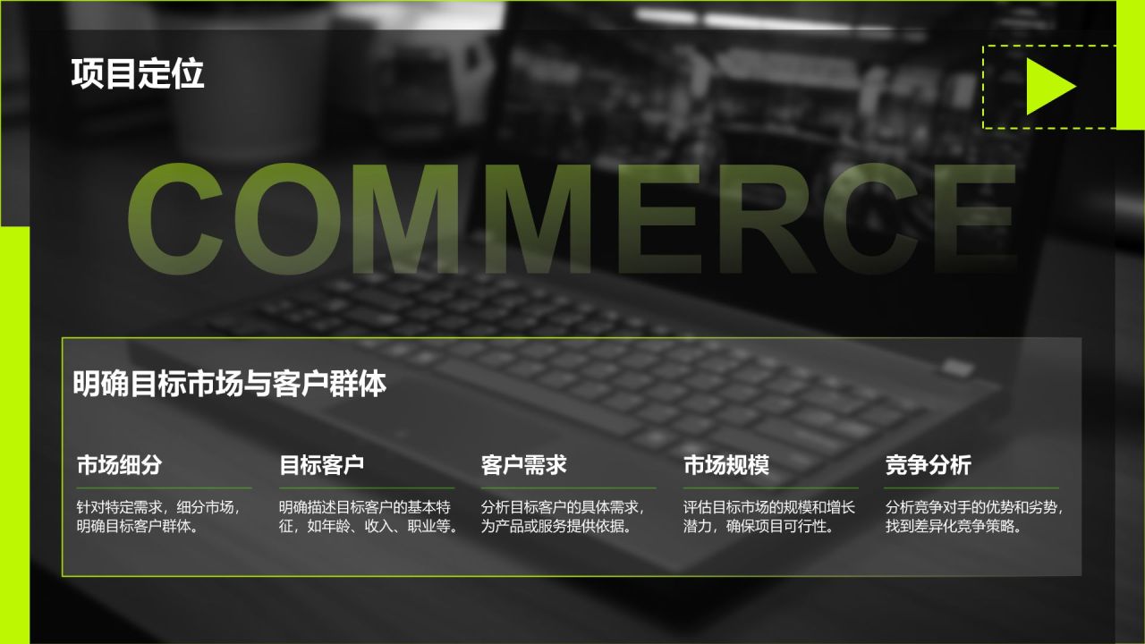 黑色商务风创业项目商业计划书指南PPT模板