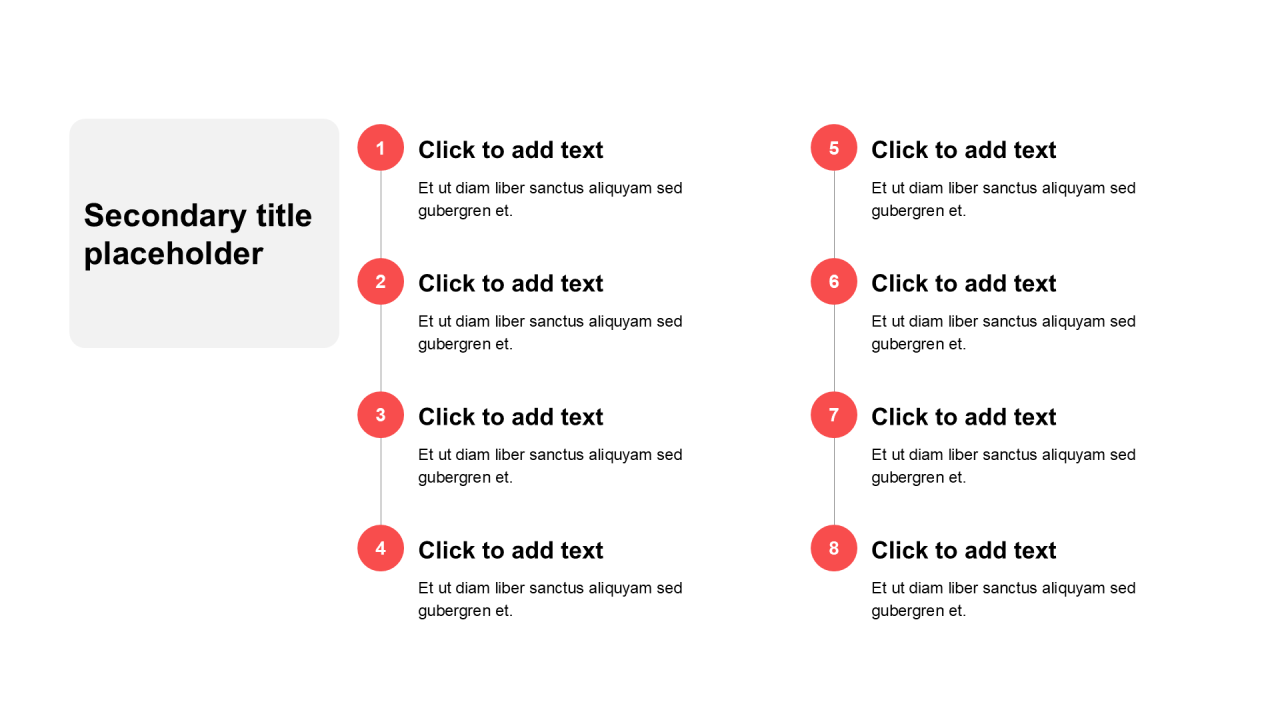 简约扁平纯文字列表