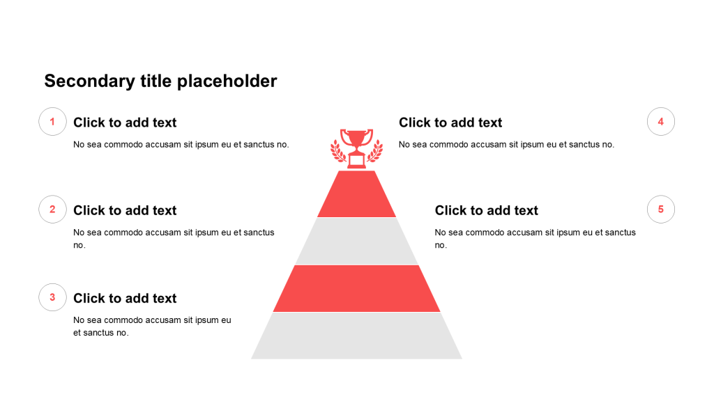 Simple flat pure text pyramid