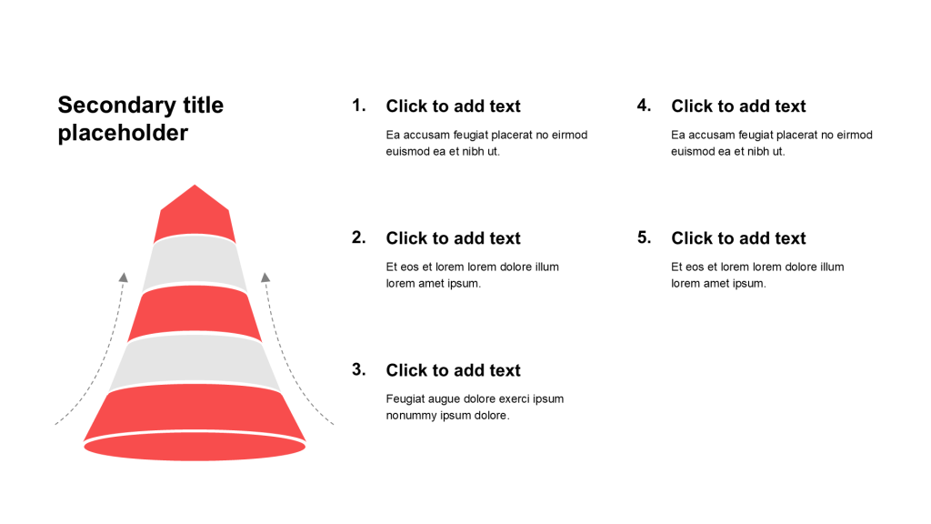 Simple flat pure text pyramid
