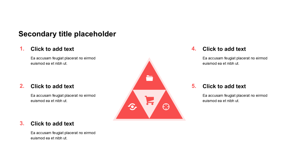 Simple flat pure text pyramid