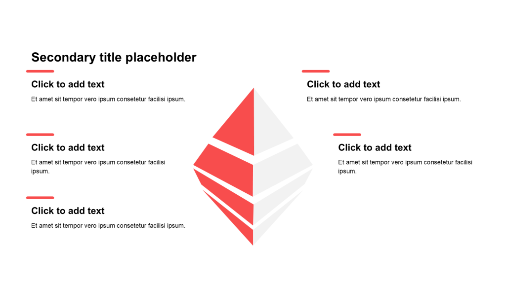 Simple flat pure text pyramid