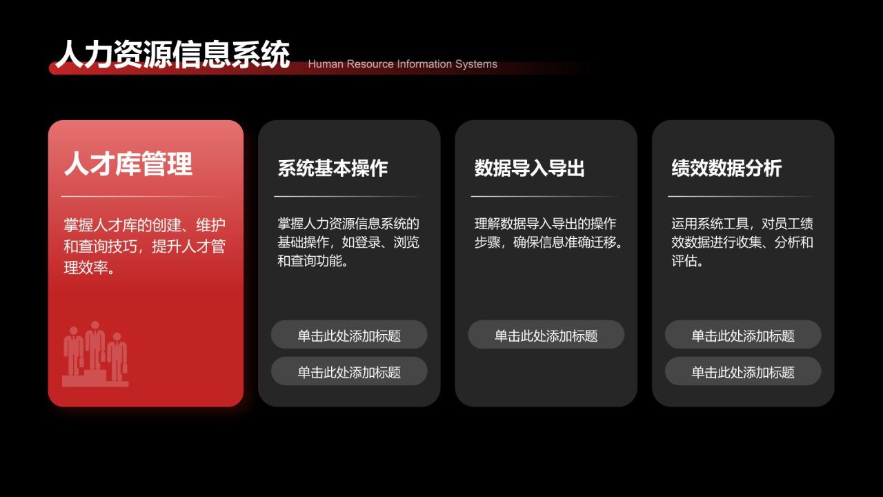 红色3D风HRBP的进阶规划PPT模板