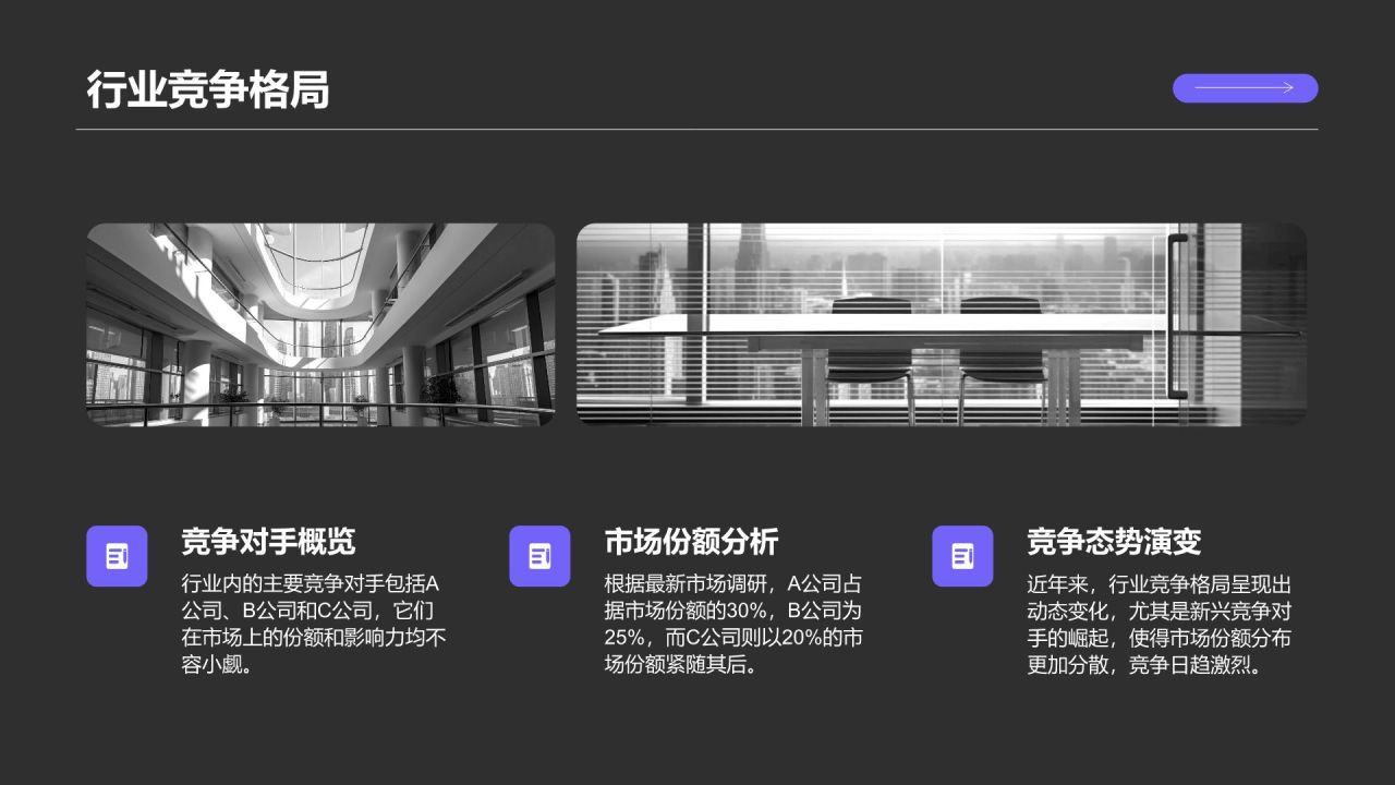 紫色商务风职场成长蓝图汇报PPT模板