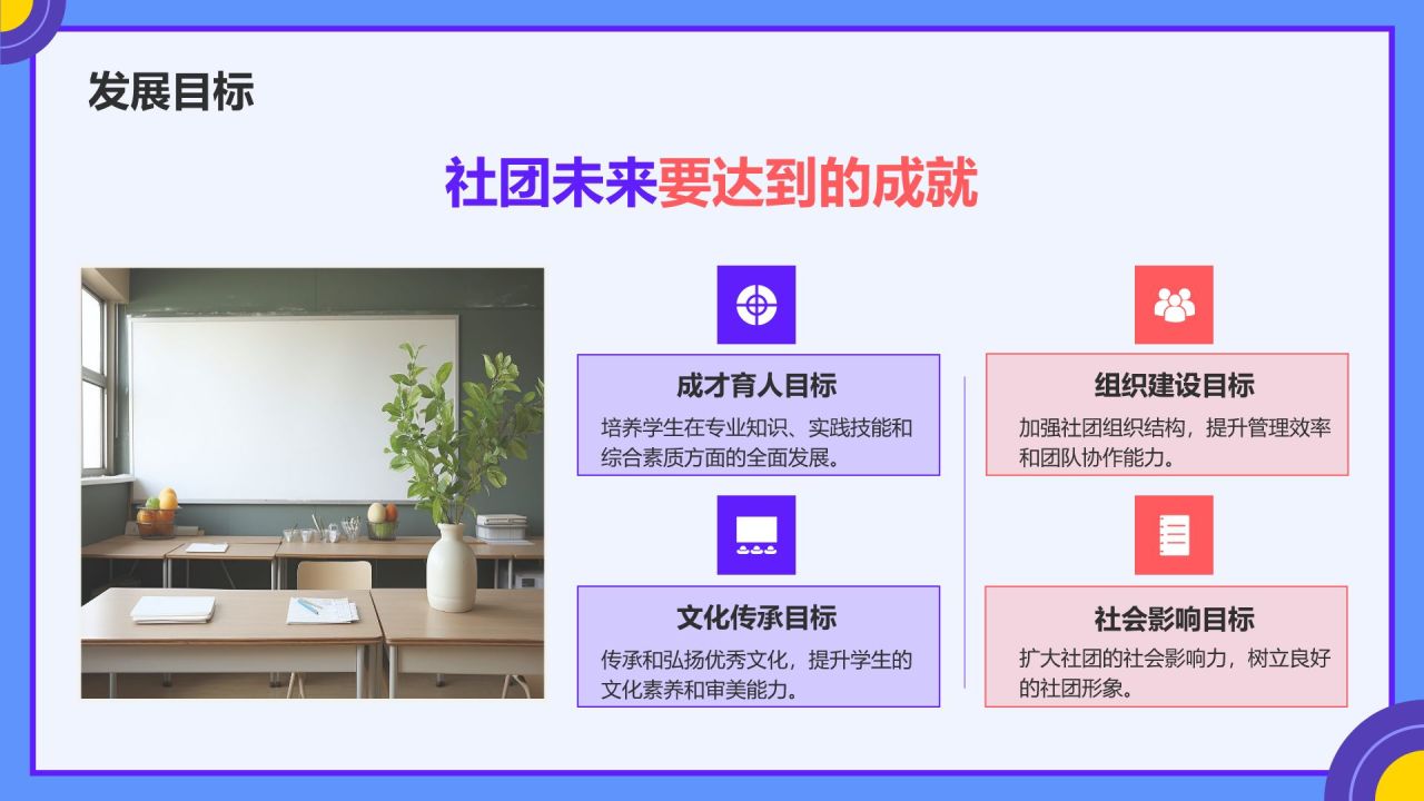 紫色孟菲斯学生社团汇报展示PPT模板