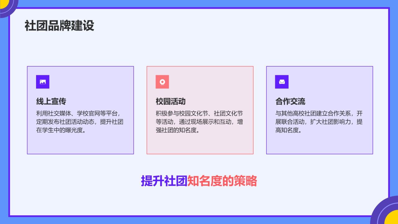 紫色孟菲斯学生社团汇报展示PPT模板