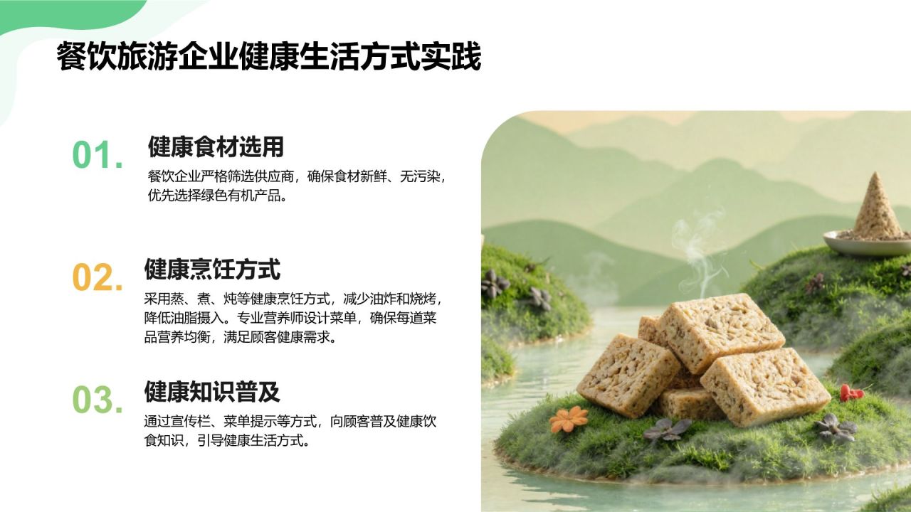 绿色商务风食品安全与健康生活PPT模板