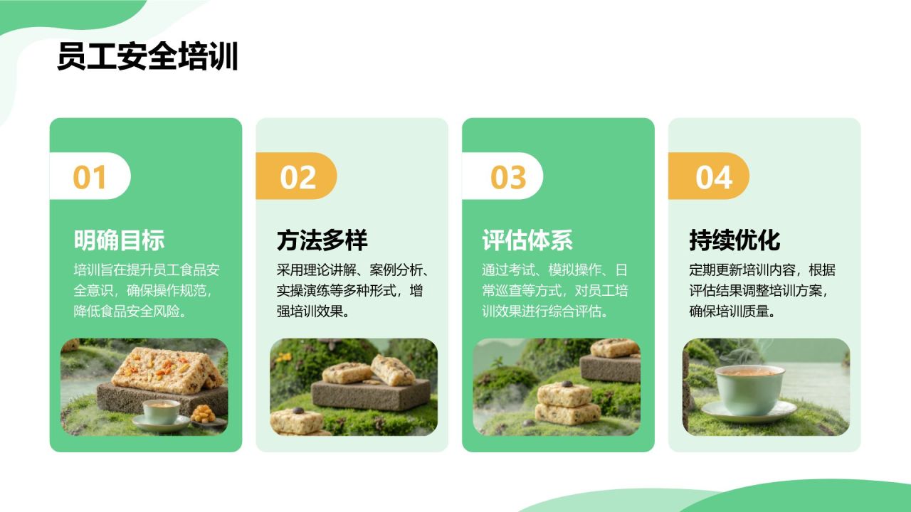 绿色商务风食品安全与健康生活PPT模板