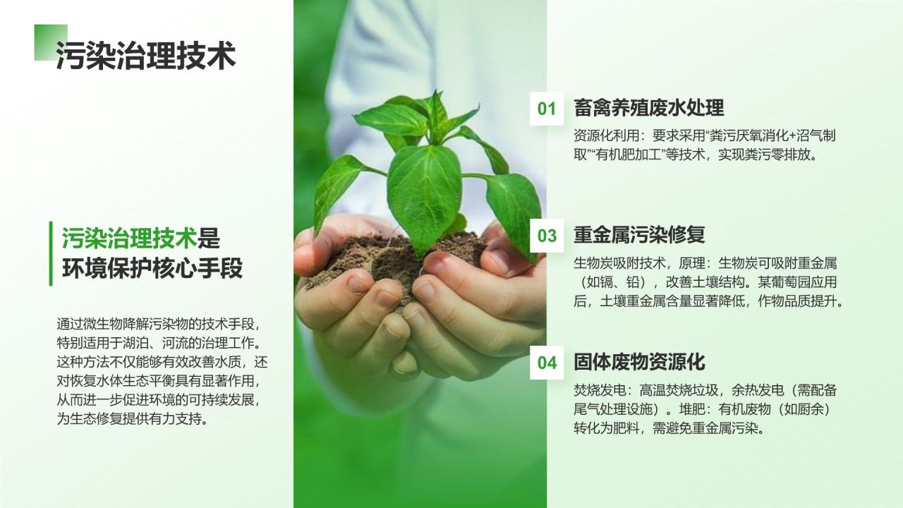 绿色商务风环境污染现状分析与治理PPT模板