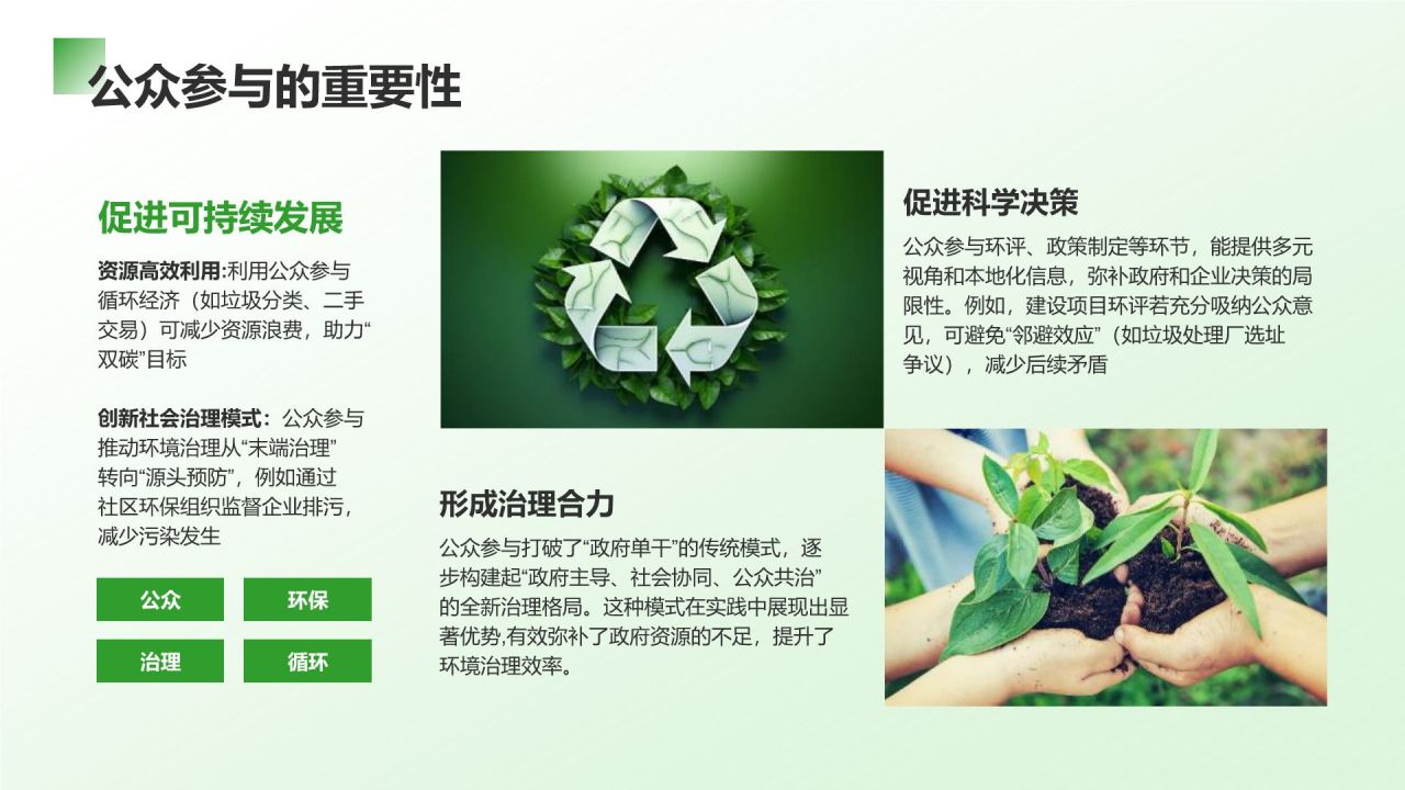 绿色商务风环境污染现状分析与治理PPT模板