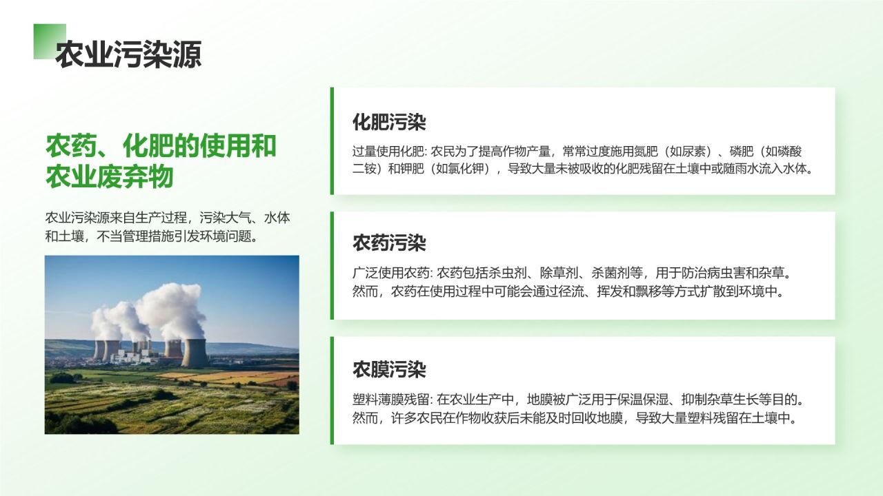 绿色商务风环境污染现状分析与治理PPT模板