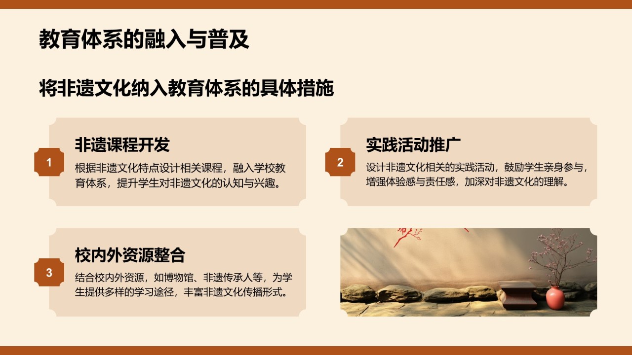 棕色复古风非遗文化PPT模板