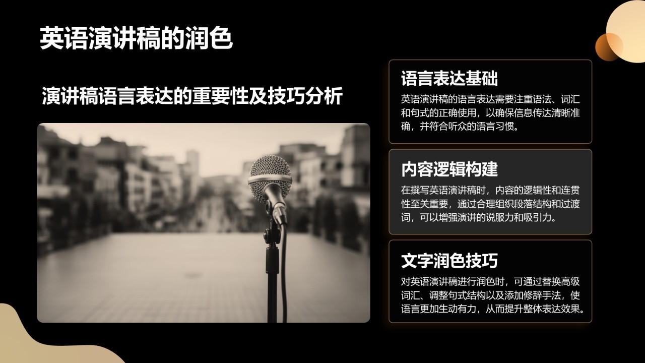 橙色3D风英语演讲比赛准备全攻略PPT模板