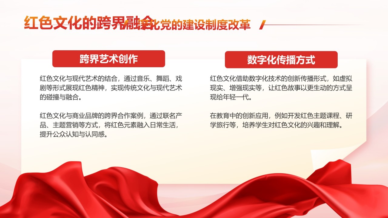 红色党政风红色文化的传承与创新PPT模板