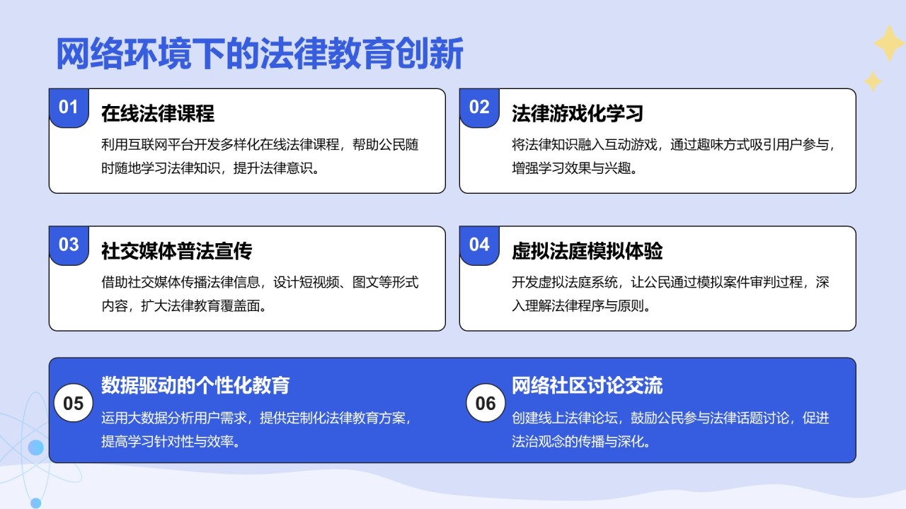 蓝色插画风培养法治社会的未来公民PPT模板