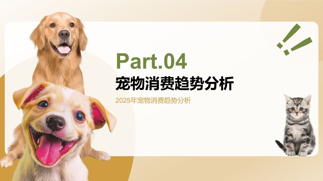 橙色创意风2025年宠物消费报告PPT模板