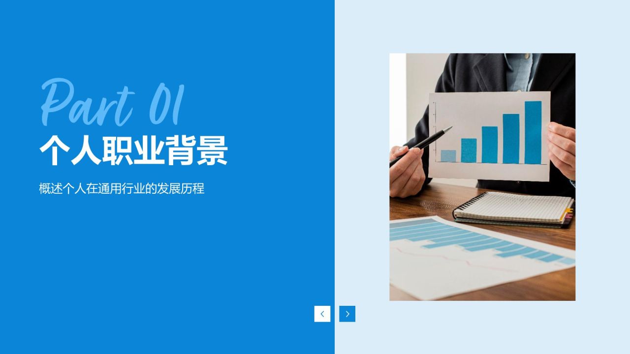 蓝色商务风岗位晋升述职报告PPT模板