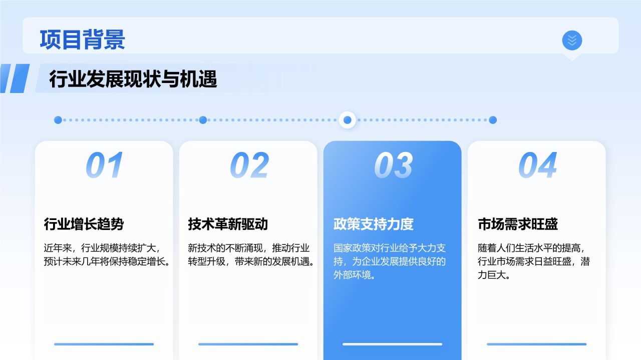 蓝色3D风项目阶段汇报PPT模板