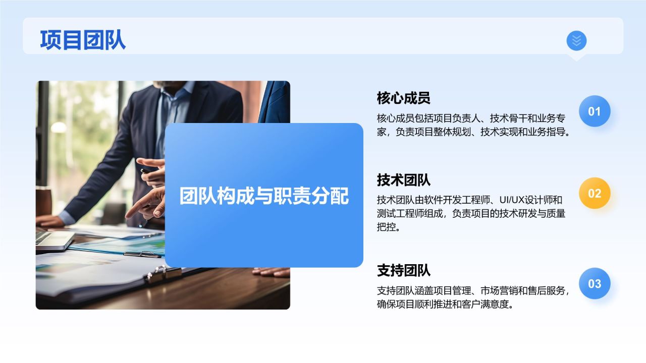 蓝色3D风项目阶段汇报PPT模板