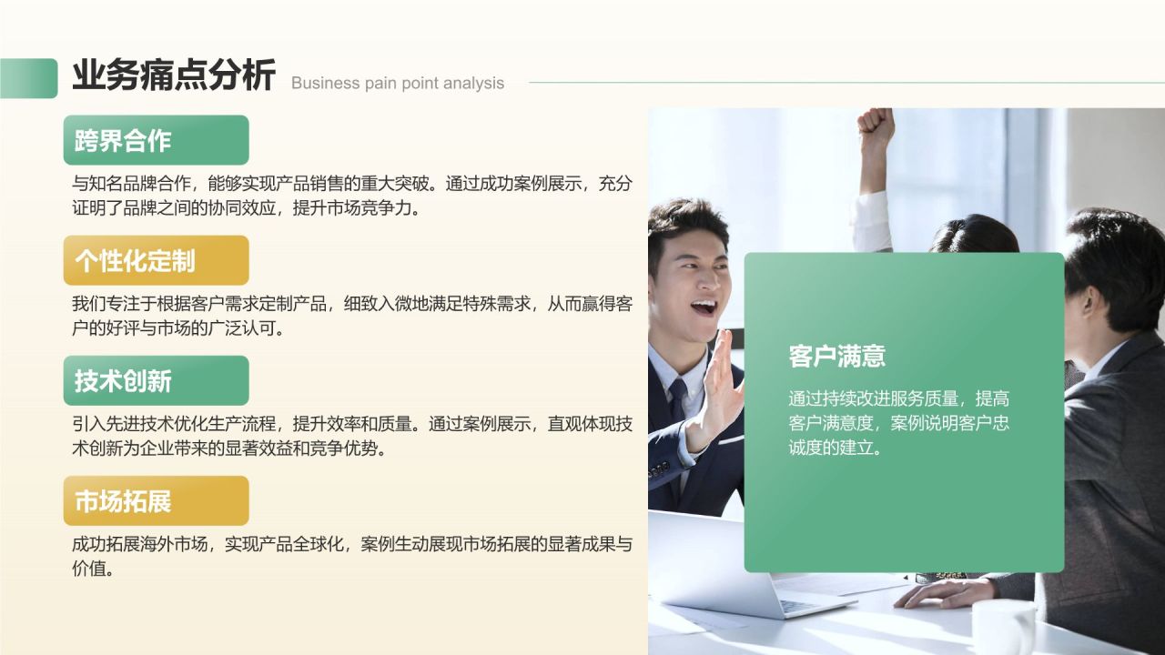 绿色3D风业务复盘报告PPT模板