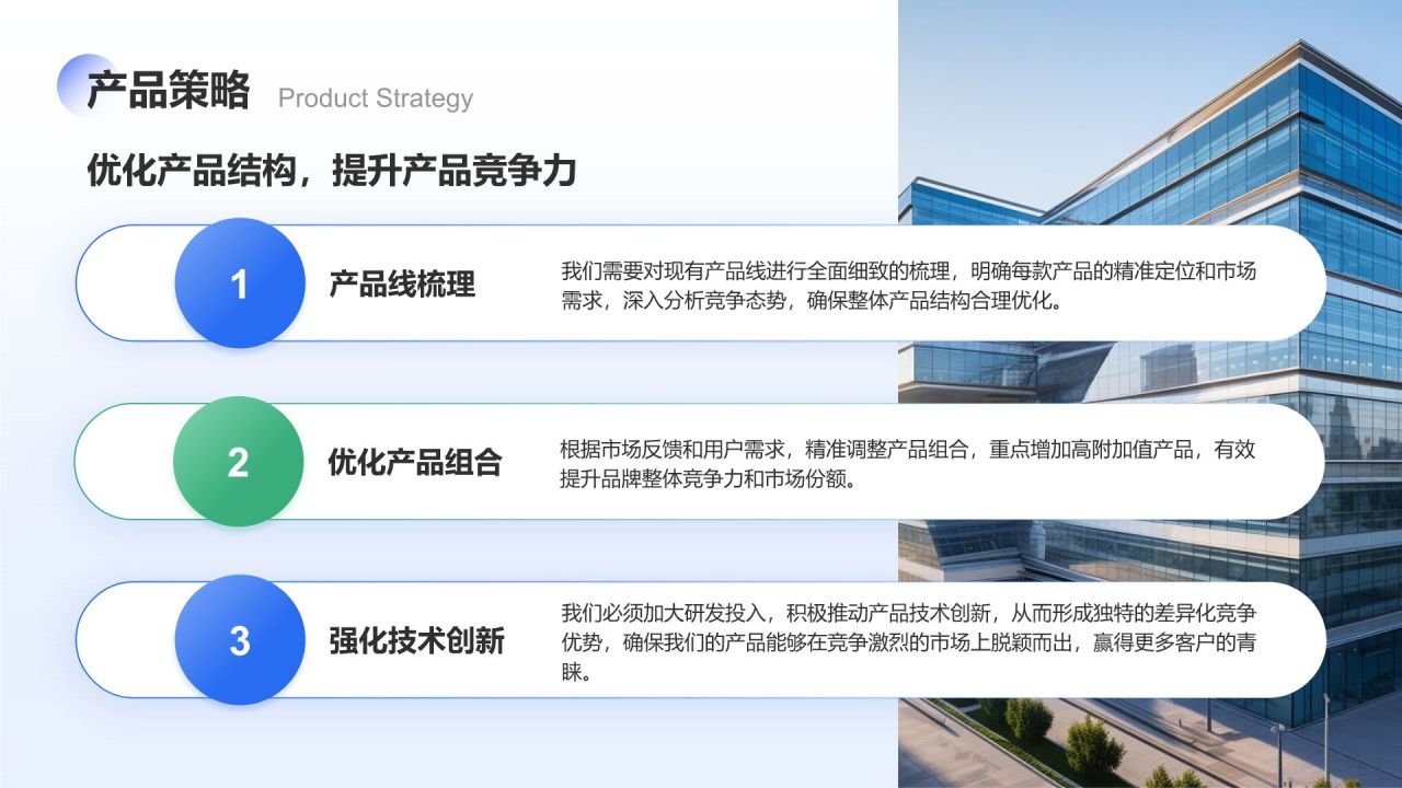 蓝色3D风核心业务推进报告PPT模板