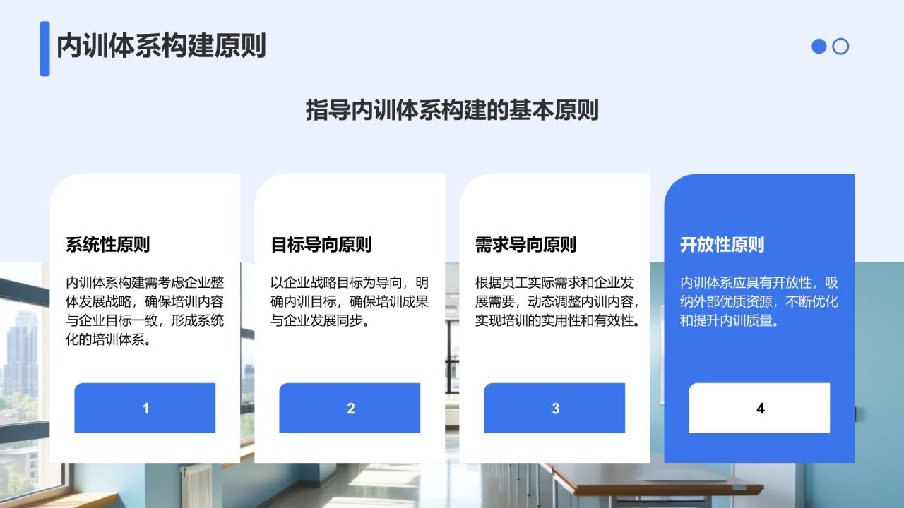 蓝色商务风企业内训体系建设与实施方案PPT模板