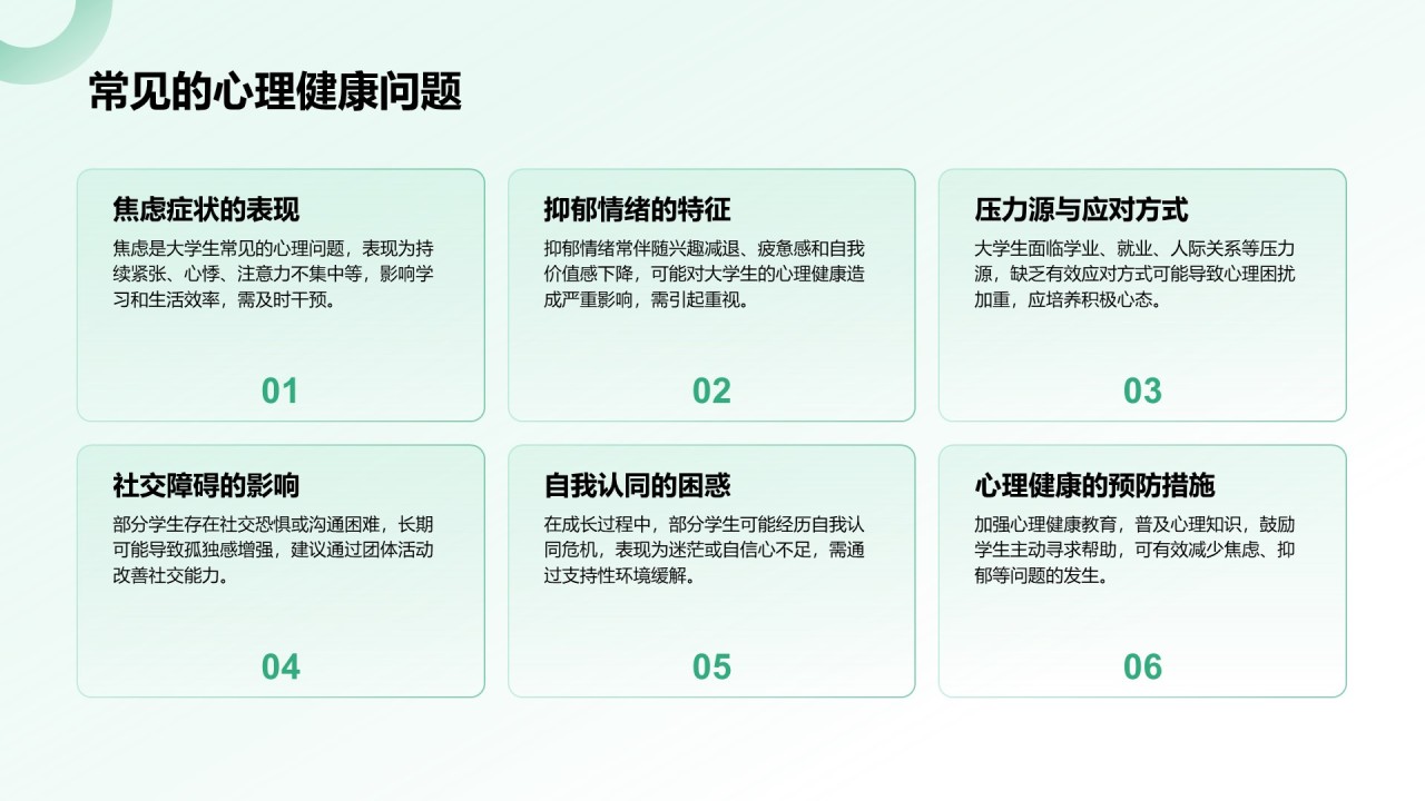 绿色3D风大学生心理健康教育PPT模板