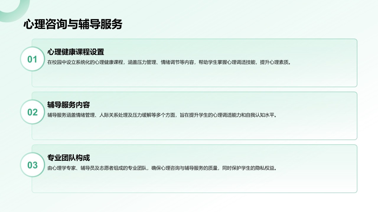 绿色3D风大学生心理健康教育PPT模板